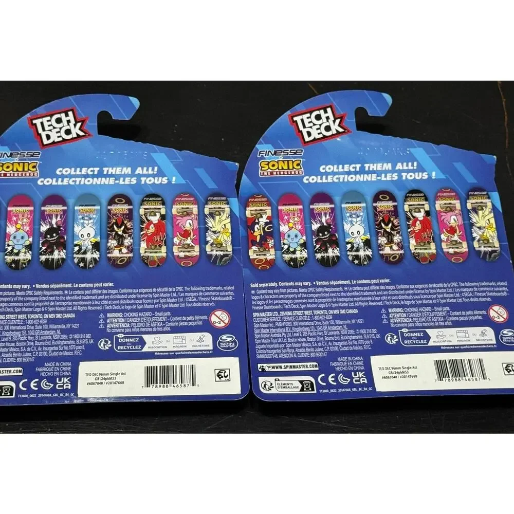 TECH DECK FINESSE FINGERBOARD SKATEBOARD SONIC THE HEDGEHOG CHAO Lot Rare Assa